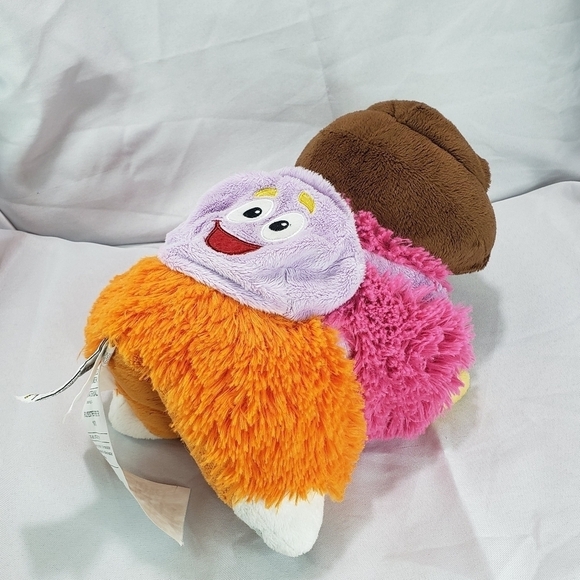 Pillow Pets Pee Wees Dora The Explorer & Map Plush Pillow 2011 12 x 14 Inches - Picture 3 of 10